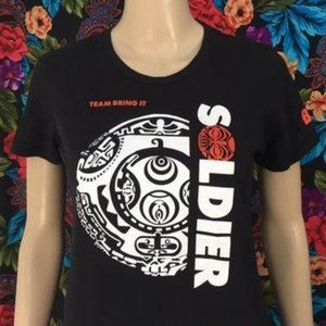 WOMEN'S WWE TEAM BRING IT SHIRT THE ROCK DWAYNE JOHNSON WWF WRESTLING